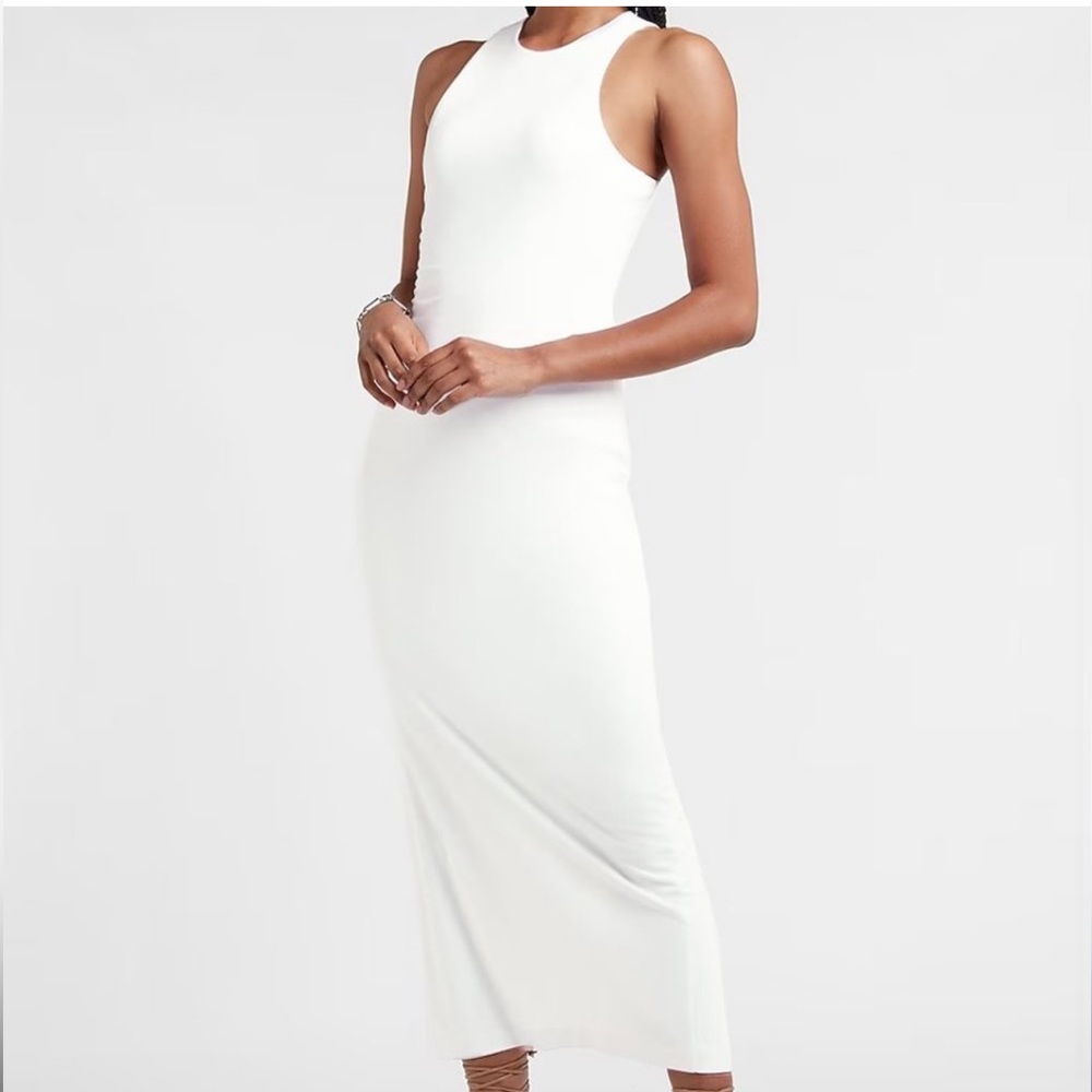 Express - Body Contour High Neck Cutout Back Maxi Dress NWT